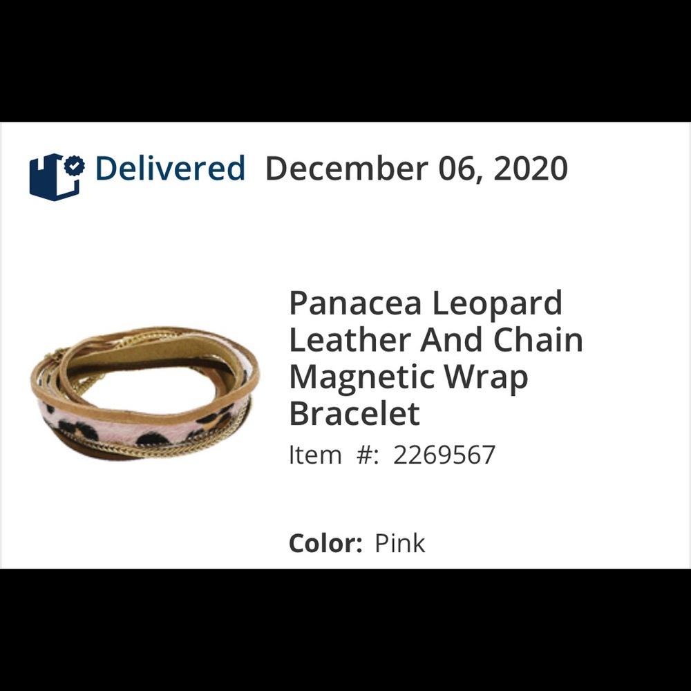 NewPanacea pnk leopard fur magnetic bracelet